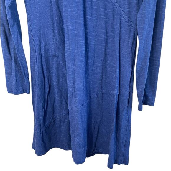 Horny Toad Women’s Medium Oblique V Neck Dress Blue Long Sleeve - Picture 5 of 8